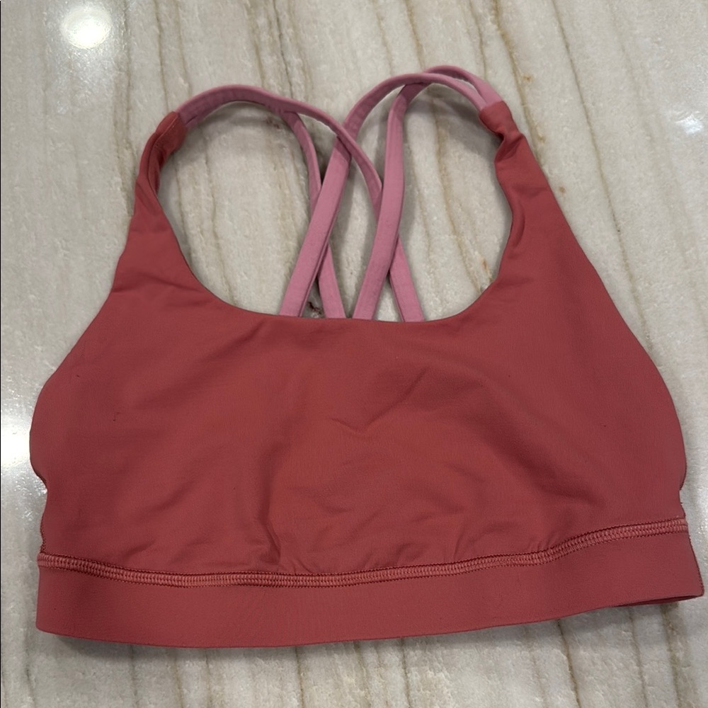 Lululemon Pink Strappy Sports Bra Intimates